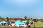 4th floor master bedroom balcony views of pools and Gulf of Mexico